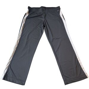 Nike Dri-Fit Track Pants Gray Y2K Athletic Side Stripe Women's Vtg XL 16-18